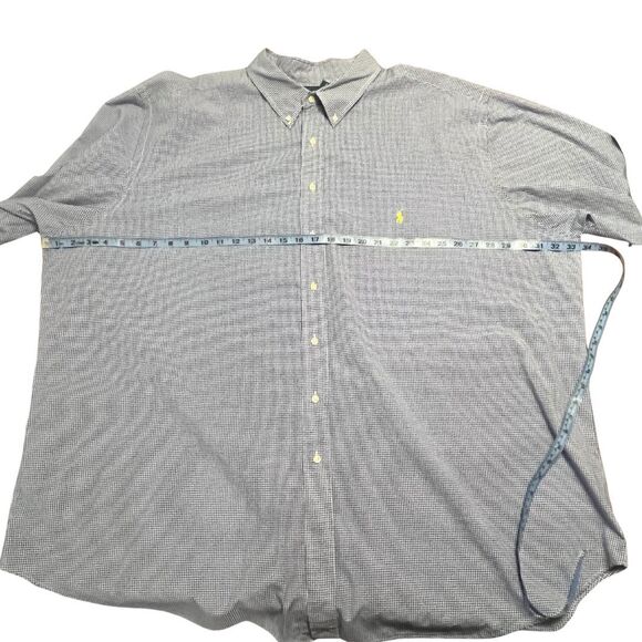 RALPH LAUREN Gingham Button Down Shirt Yellow Pony 4XLT Long Sleeve Classic Fit - Picture 11 of 13